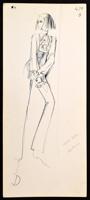 Karl Lagerfeld Fashion Drawing - Sold for $2,080 on 04-18-2019 (Lot 56).jpg